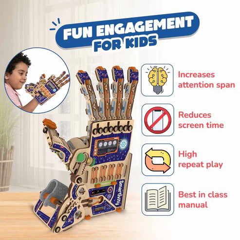 Smartivity Robotic Mechanical Hand | Ages 8-14 years | DIY Toy