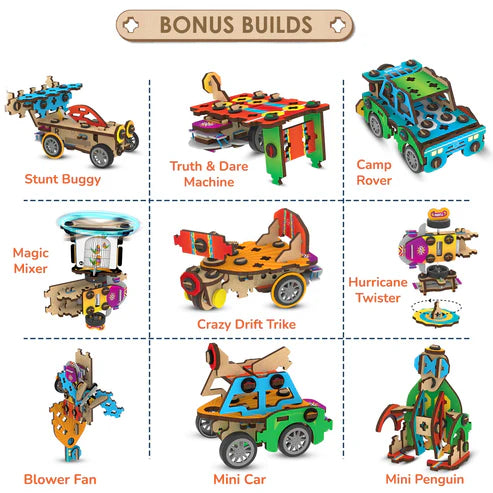 Smartivity 20 in 1 Spin-n-Go Kit | Ages 6+ | Build a Moving Robot, CAR, Airplane & More
