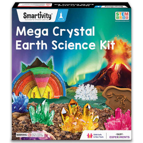 Smartivity Mega Crystal Earth Science Kit | 8-14 years | DIY STEM Construction Toy