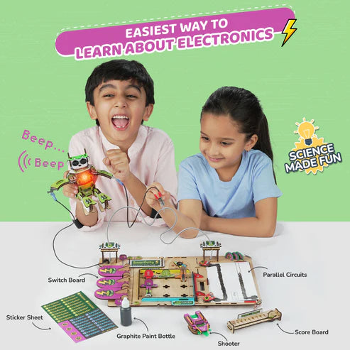 Smartivity Electro Play Lab | 8-14 Years | 8+ Circuit Experiments & DIY Electric Robot with Light and Sound