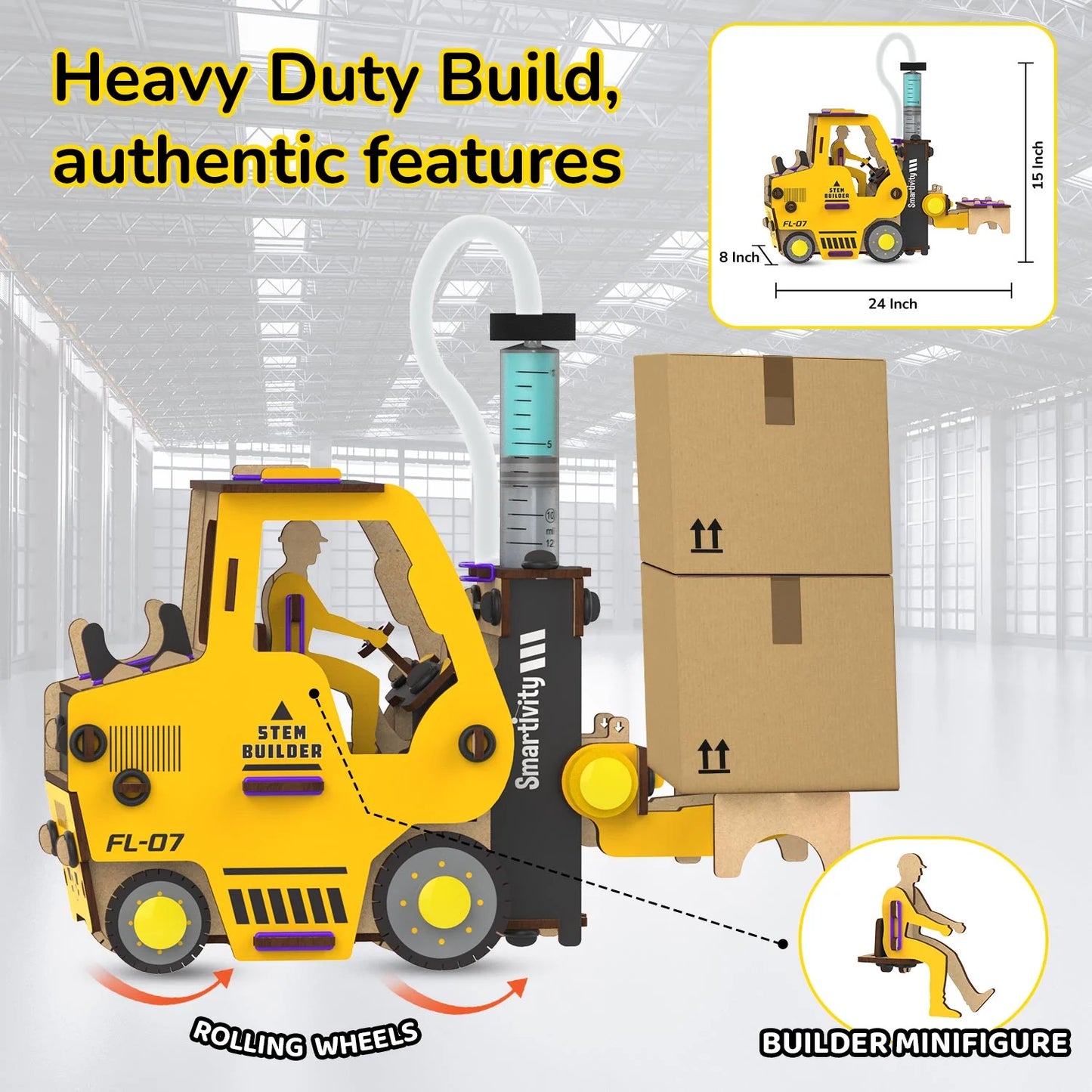 Smartivity Hydraulic Forklift | 6 - 14 years | DIY STEM Construction Toy