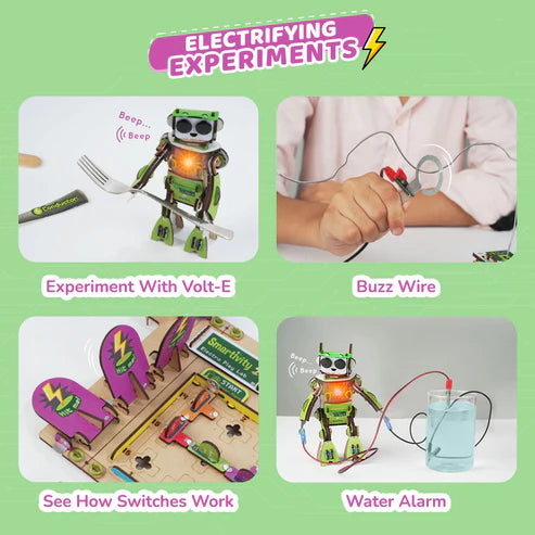 Smartivity Electro Play Lab | 8-14 Years | 8+ Circuit Experiments & DIY Electric Robot with Light and Sound