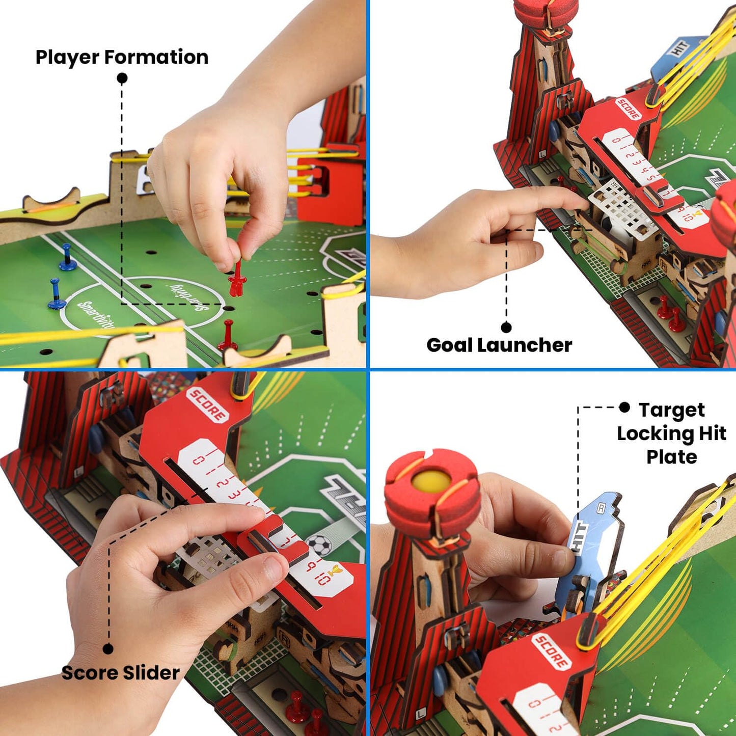 Smartivity Mini Football Game – Fun DIY STEM Wooden Construction Toy for Kids 8+ | Build & Play Indoor Football Game