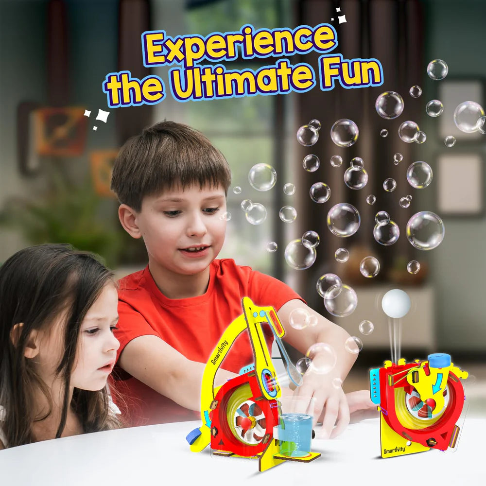 Smartivity 10 in 1 Motor Powered Gadgets | 6 - 14 years | Build 10+ Science Projects - Bubble Launcher, Spinning Toy & More