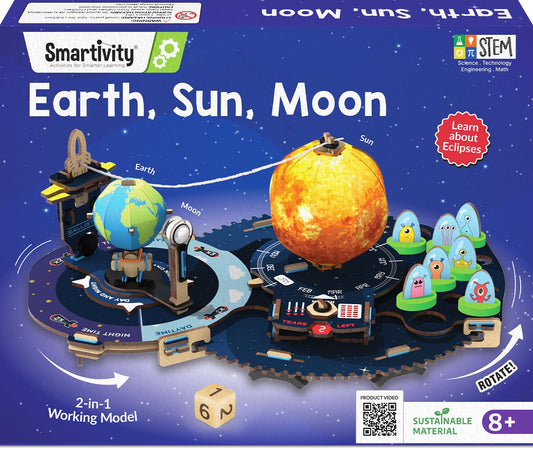 Smartivity Earth-Sun-Moon Space Toy | Interactive 3D Model Kit For Kids | 8+ Years