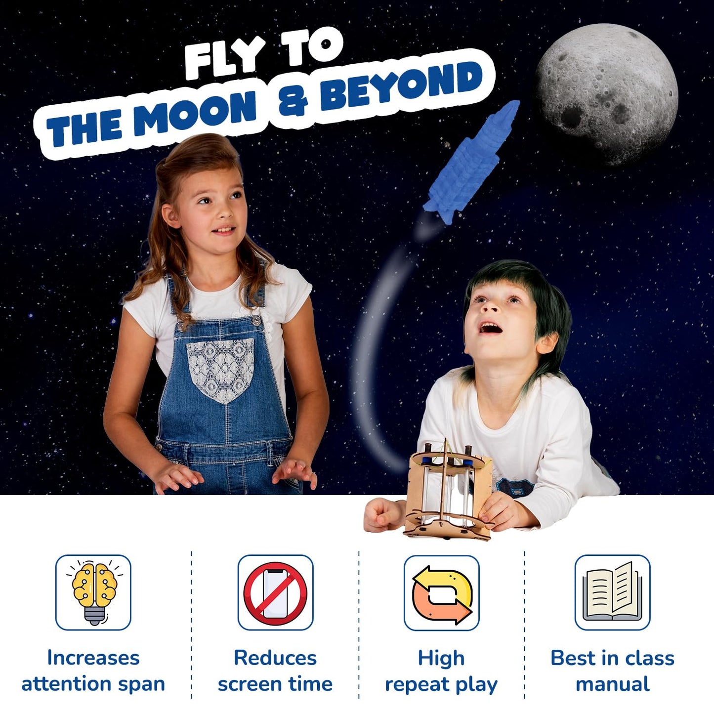 Smartivity Space Rocket Launcher Toy | 6-14 Years Old | DIY Science Toy for Kids