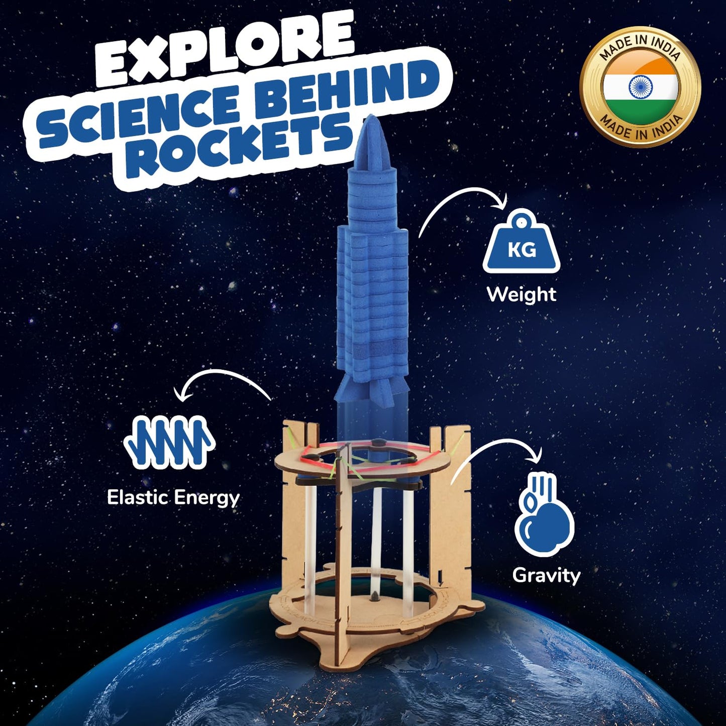 Smartivity Space Rocket Launcher Toy | 6-14 Years Old | DIY Science Toy for Kids