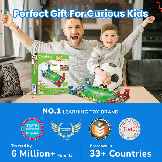 Smartivity Mini Football Game – Fun DIY STEM Wooden Construction Toy for Kids 8+ | Build & Play Indoor Football Game