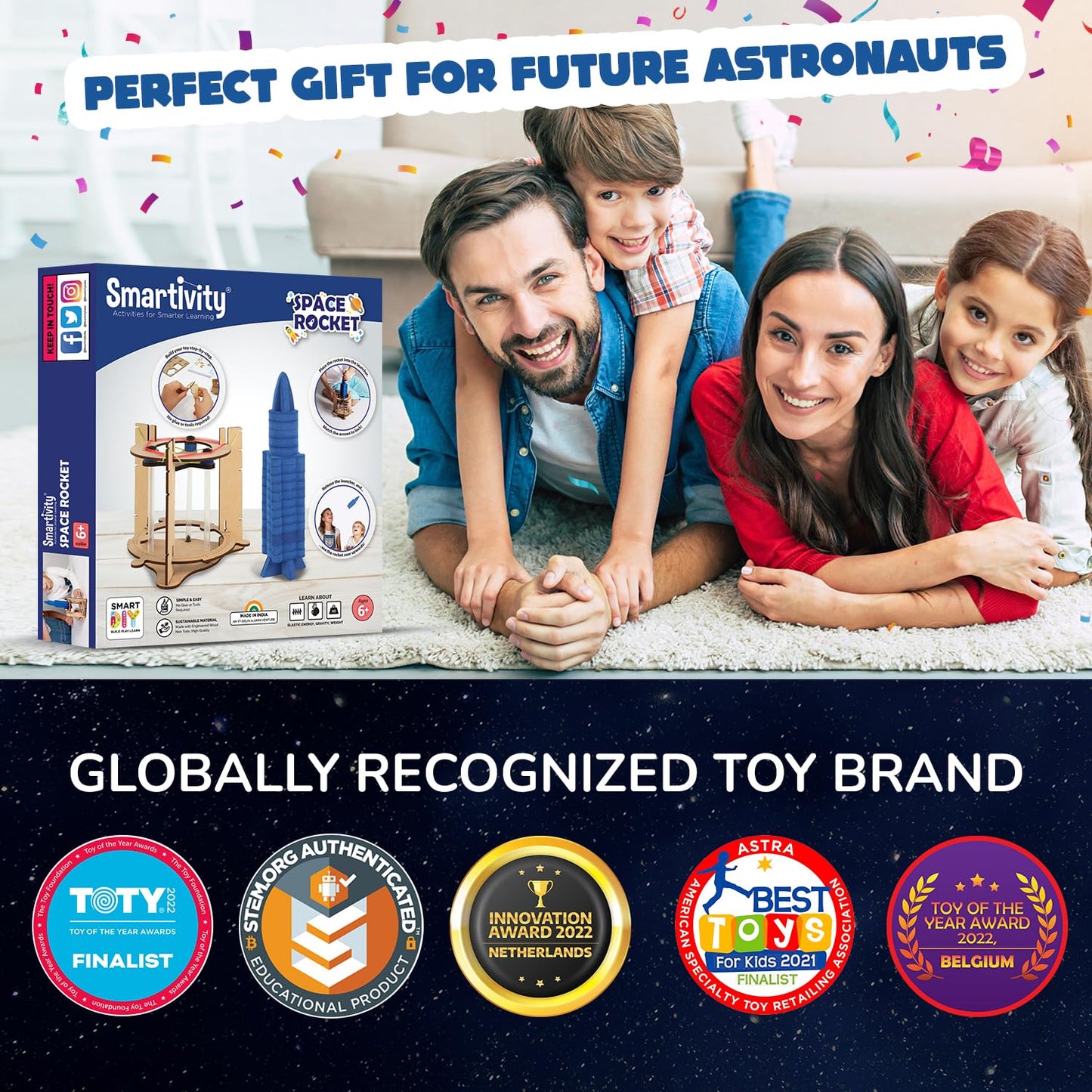 Smartivity Space Rocket Launcher Toy | 6-14 Years Old | DIY Science Toy for Kids