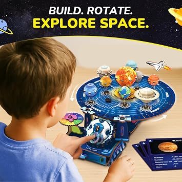 Smartivity DIY Solar System Kit Gear-Driven Working Model of Planets for Boys & Girls 8-14 Years