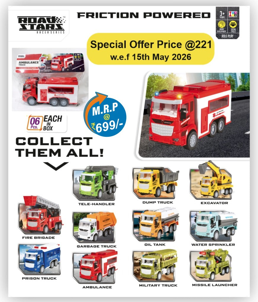 iToys RoadStars Racer Series Trucks | Age 3+ Years | Racer Trucks