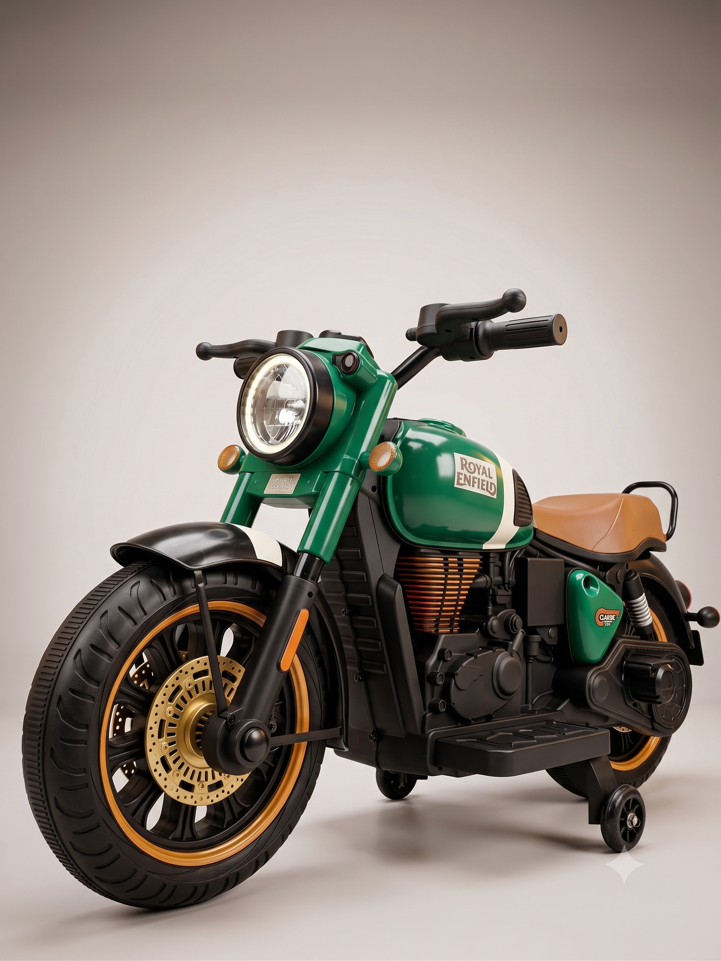 JN Creations Royal Enfield Classic 350 Ride-On Bike | 2-8 Years | 12V Battery Operated Electric Bike
